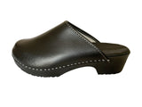 Solema BRANCA Leather Clogs for Women  - Black