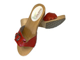 Solema RINA Leather Clogs for Women  - Red