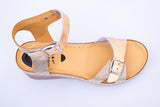 LEDI 103-2 Leather Clogs for Women - Gold