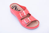 LEDI 404-27 Leather Clogs for Women - Salmon