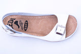 LEDI 408-18 Leather Clogs for Women - White