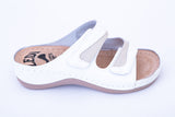 LEDI 412-18 Leather Clogs for Women - White