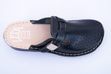 LEDI 631-10 Leather Clogs for Women - Black