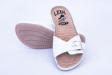 LEDI 707-18 Leather Clogs for Women - White