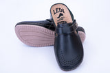 LEDI 710-10 Leather Clogs for Women - Black