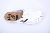 LEDI 710-18 Leather Clogs for Women - White