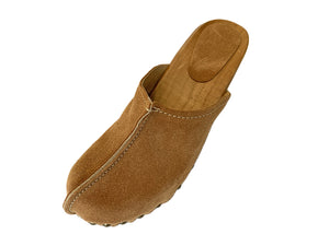Solema ASTELLA Suede Leather Clogs for Women  - Light Brown