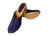 Solema ASTELLA Suede Leather Clogs for Women  - Navy Blue
