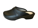 Solema ERIK Leather Sandal Clogs for Men - Black
