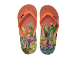 Solema Slip-on Beach Pool Fashion Flip Flops for Women - Pink Flowers