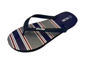 Solema Slip-on Beach Pool Fashion Flip Flops for Men - Stripes