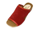 Solema GRETA Suede Leather Sandal Clogs for Women  - Red