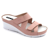LEON 1004 Leather Sandal Clogs for Women - Rose