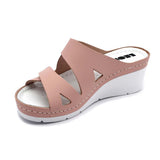 LEON 1004 Leather Sandal Clogs for Women - Rose