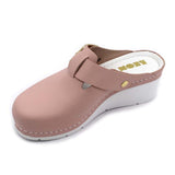 LEON 1024 Leather Sandal Clogs for Women - Rose