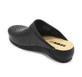LEON 3400 Leather Clogs for Women - Black