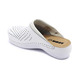 LEON 3400 Leather Clogs for Women - White