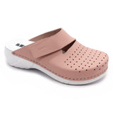 LEON 3500 Leather Sandal Clogs for Women - Rose