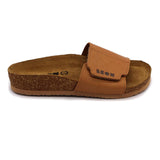 LEON 4022 Leather Sandal Clogs for Women - Brown