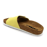 LEON 4022 Leather Sandal Clogs for Women - Yellow