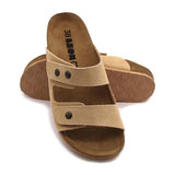LEON 4050 Leather Sandal Clogs for Women - Beige