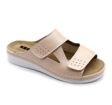LEON 5010 Leather Clogs for Women - Salmon