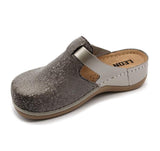 LEON 903 Leather Clogs for Women - Champagne