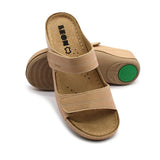 LEON 907 Leather Sandal Clogs for Women - Beige