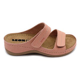 LEON 907 Leather Sandal Clogs for Women - Rose