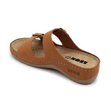 LEON 908 Leather Sandal Clogs for Women - Brown