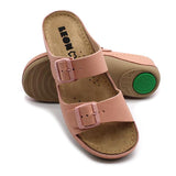 LEON 908 Leather Sandal Clogs for Women - Rose