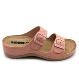 LEON 908 Leather Sandal Clogs for Women - Rose