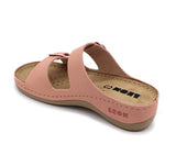 LEON 908 Leather Sandal Clogs for Women - Rose