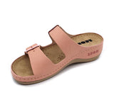 LEON 908 Leather Sandal Clogs for Women - Rose