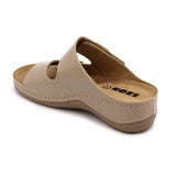 LEON 931 Leather Sandal Clogs for Women - Cappuccino