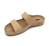 LEON 954 Leather Sandal Clogs for Women - Beige