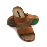 LEON 954 Leather Sandal Clogs for Women - Brown