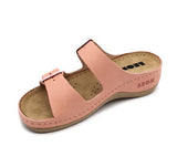 LEON 955 Leather Sandal Clogs for Women - Rose
