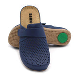 LEON 970 Leather Sandal Clogs for Women - Blue