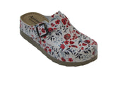 Dr Punto Rosso Z1234 Sandal Clogs for Women - Flower