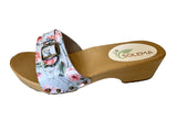 Solema RINA Leather Clogs for Women  - Flowers