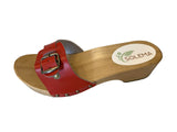 Solema RINA Leather Clogs for Women  - Red