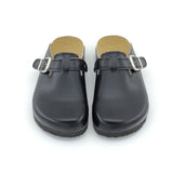 TERLIK SABO ST-158 Leather Clogs for Women - Black