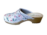 Solema TRIS Leather Clogs for Women  - Flowers