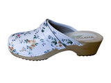Solema TRIS Leather Clogs for Women  - Little Flowers