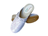Solema TRIS Leather Clogs for Women  - Pink Flowers