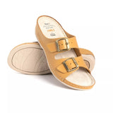 BATZ FC02 Leather Sandal Clogs for Women - Camel