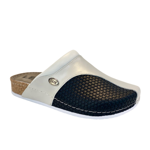 Ledi Anatomic LEDI Anatomic 95-B23_D5 Leather Slip-on Womens Comfort Sandals Clogs ...