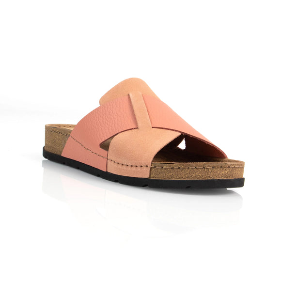 BATZ MARINA Leather Sandal Clogs for Women - Orange