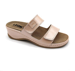 LEON 2020 Leather Sandal Clogs for Women - Salmon